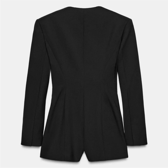 ZARA DOUBLE-BREASTED SHORT BLAZER JUMPSUIT - Picture 6 of 6